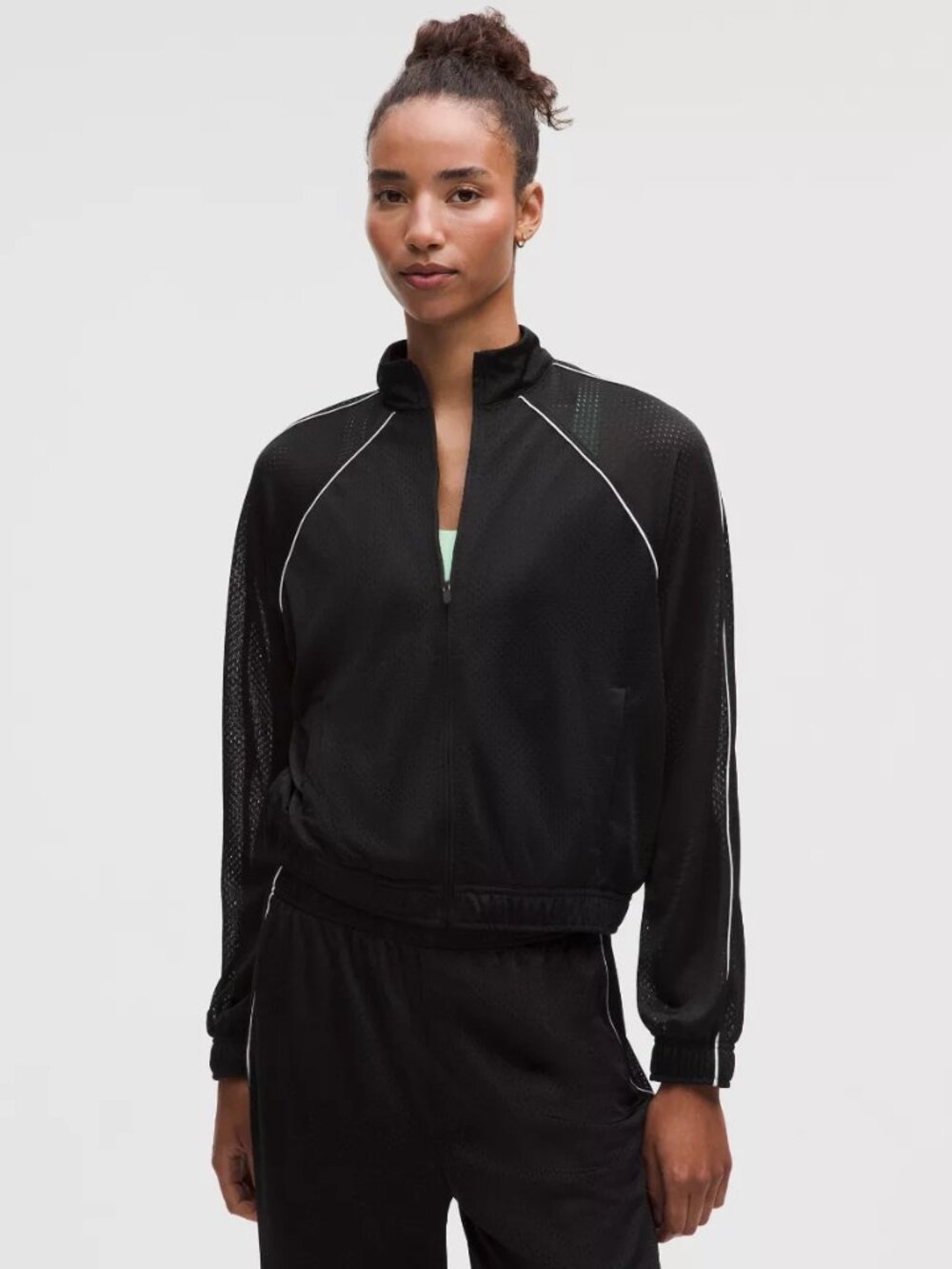 MESH FULL-ZIP TRAINING JACKET
